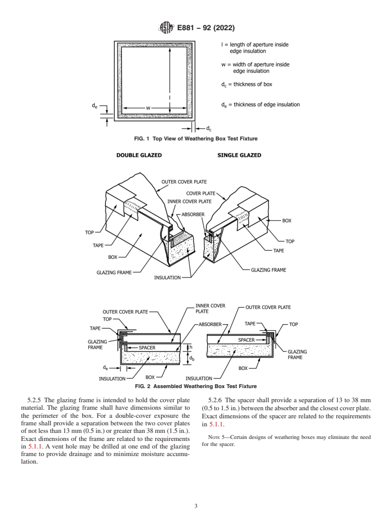 ASTM E881-92(2022) - Standard Practice for  Exposure of Solar Collector Cover Materials to Natural Weathering  Under Conditions Simulating Stagnation Mode