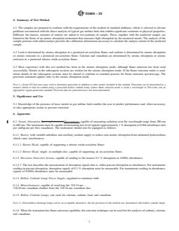 ASTM D3605-22 REDLINE ASTM D3605-22 - Standard Test Method for Trace Metals in Gas Turbine Fuels by Atomic Absorption and Flame Emission Spectroscopy - Page 2 preview