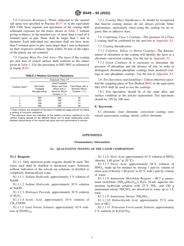 ASTM B449-93(2022) - Standard Specification for  Chromates on Aluminum