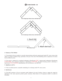 ASTM C1921/C1921M-22 REDLINE ASTM C1921/C1921M-22 - Standard Test Method for Comparative Impact Testing of Gypsum Panel Outside 90° Corner Systems - Page 3 preview