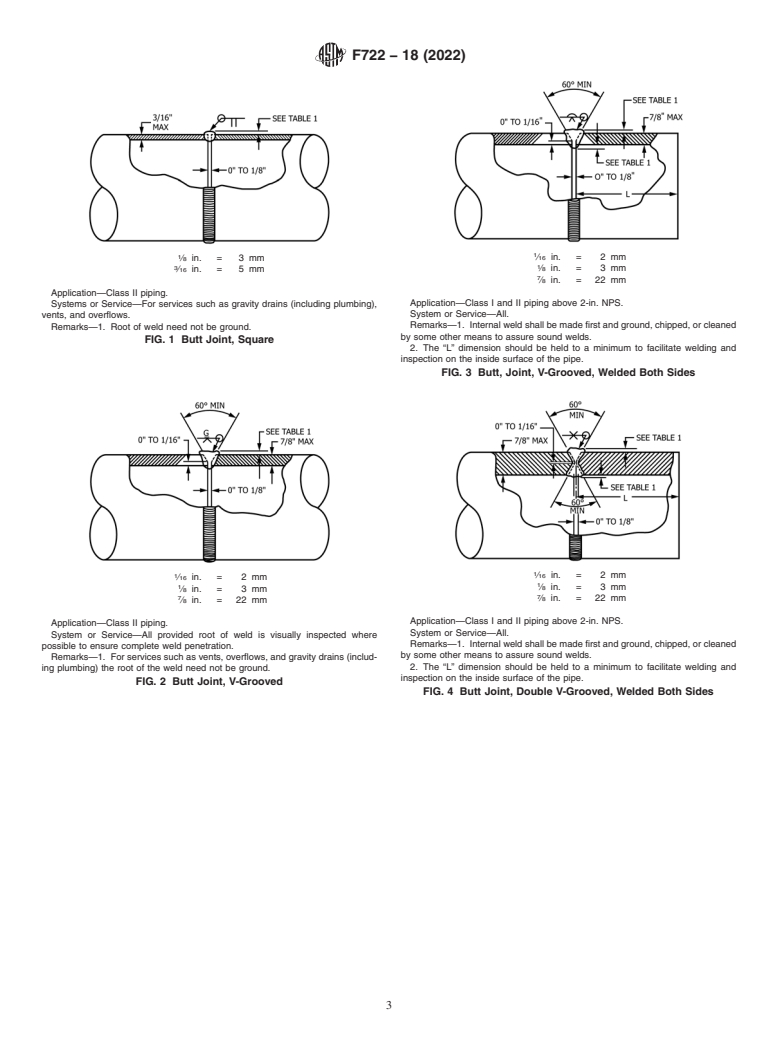 ASTM F722-18(2022) - Standard Specification for  Welded Joints for Shipboard Piping Systems