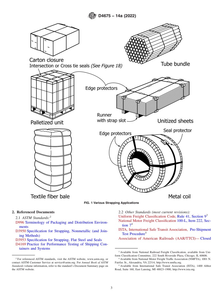 ASTM D4675-14a(2022) - Standard Guide for  Selection and Use of Flat Strapping Materials<sup>1</sup>