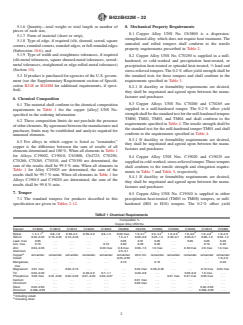 ASTM B422/B422M-22 ASTM B422/B422M-22 - Standard Specification for Copper-Aluminum-Silicon-Cobalt Alloy, Copper-Nickel-Silicon-Magnesium Alloy, Copper-Nickel-Silicon Alloy, Copper-Nickel-Aluminum-Magnesium Alloy, and Copper-Nickel-Tin Alloy Sheet and Strip - Page 2 preview