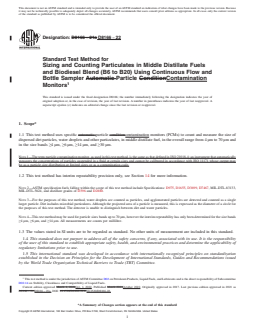 ASTM D8166-22 REDLINE ASTM D8166-22 - Standard Test Method for Sizing and Counting Particulates in Middle Distillate Fuels and Biodiesel Blend (B6 to B20) Using Continuous Flow and Bottle Sampler Particle Contamination Monitors - Page 1 preview