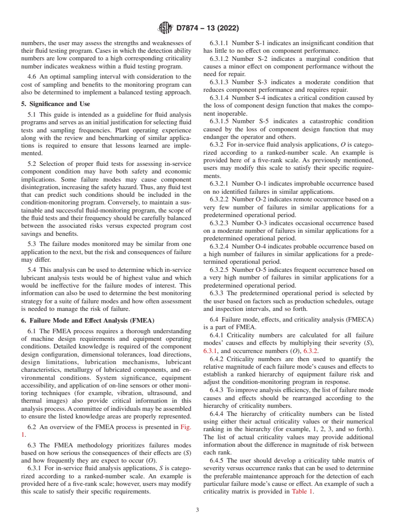 ASTM D7874-13(2022) - Standard Guide for Applying Failure Mode and Effect Analysis (FMEA) to In-Service  Lubricant Testing