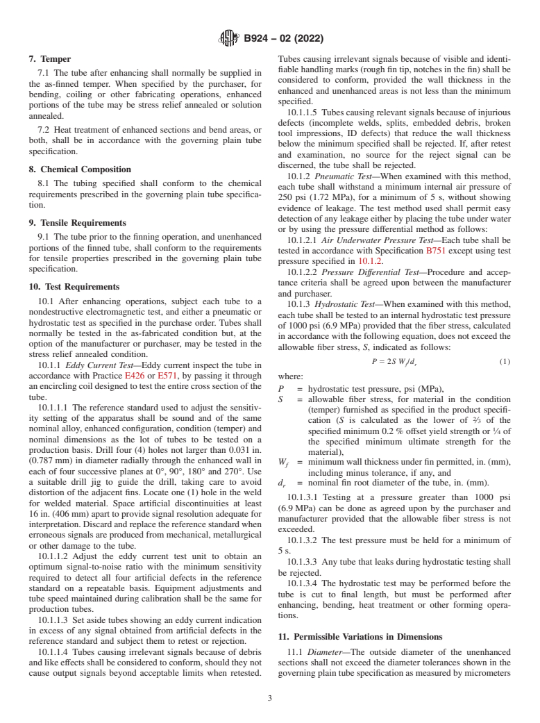 ASTM B924-02(2022) - Standard Specification for Seamless and Welded Nickel Alloy Condenser and Heat Exchanger  Tubes  With Integral Fins