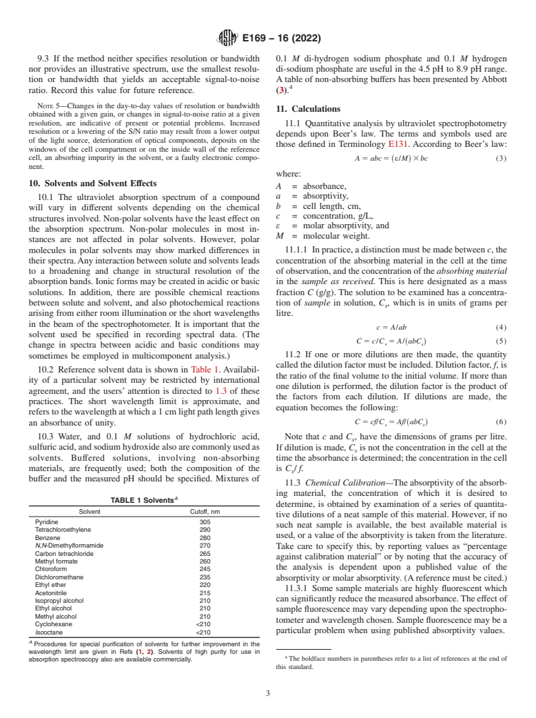 ASTM E169-16(2022) - Standard Practices for General Techniques of Ultraviolet-Visible Quantitative Analysis