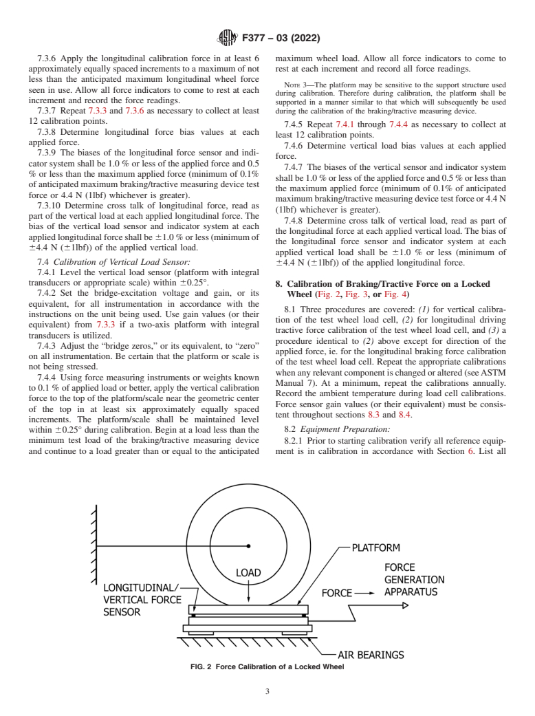 ASTM F377-03(2022) - Standard Practice for Calibration of Braking/Tractive Measuring Devices for Testing  Tires