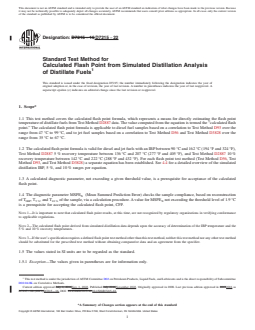 ASTM D7215-22 REDLINE ASTM D7215-22 - Standard Test Method for Calculated Flash Point from Simulated Distillation Analysis of Distillate Fuels - Page 1 preview