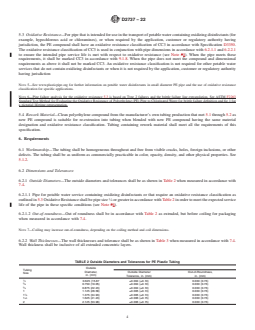ASTM D2737-22 REDLINE ASTM D2737-22 - Standard Specification for Polyethylene (PE) Plastic Tubing - Page 4 preview