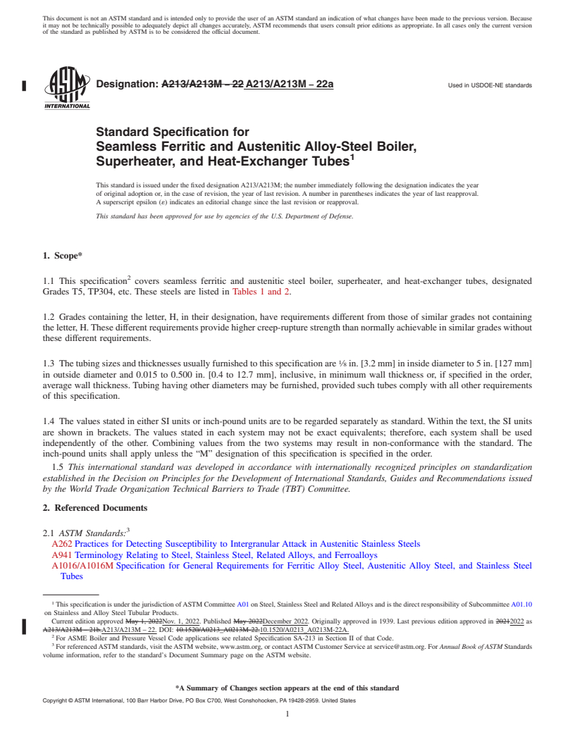 ASTM A213/A213M-22a - Standard Specification For Seamless Ferritic And ...