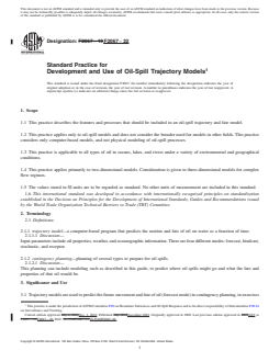 ASTM F2067-22 REDLINE ASTM F2067-22 - Standard Practice for Development and Use of Oil-Spill Trajectory Models - Page 1 preview