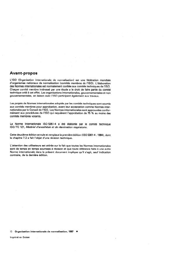 ISO 5361-4:1987 ISO 5361-4:1987 - Tubes trachéaux - Page 2 preview