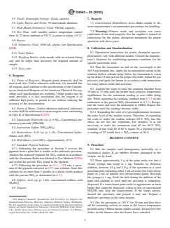 ASTM D4563-02(2022) ASTM D4563-02(2022) - Standard Test Method for Determination by Atomic Absorption Spectroscopy of Titanium Dioxide Content of Pigments Recovered From Whole Paint - Page 2 preview