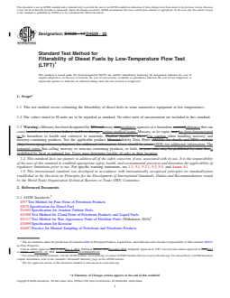ASTM D4539-22 REDLINE ASTM D4539-22 - Standard Test Method for Filterability of Diesel Fuels by Low-Temperature Flow Test (LTFT) - Page 1 preview