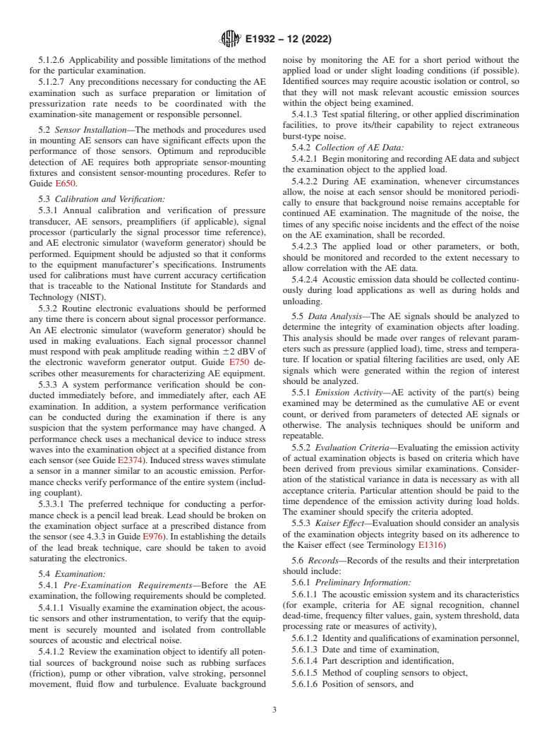 ASTM E1932-12(2022) - Standard Guide for  Acoustic Emission Examination of Small Parts