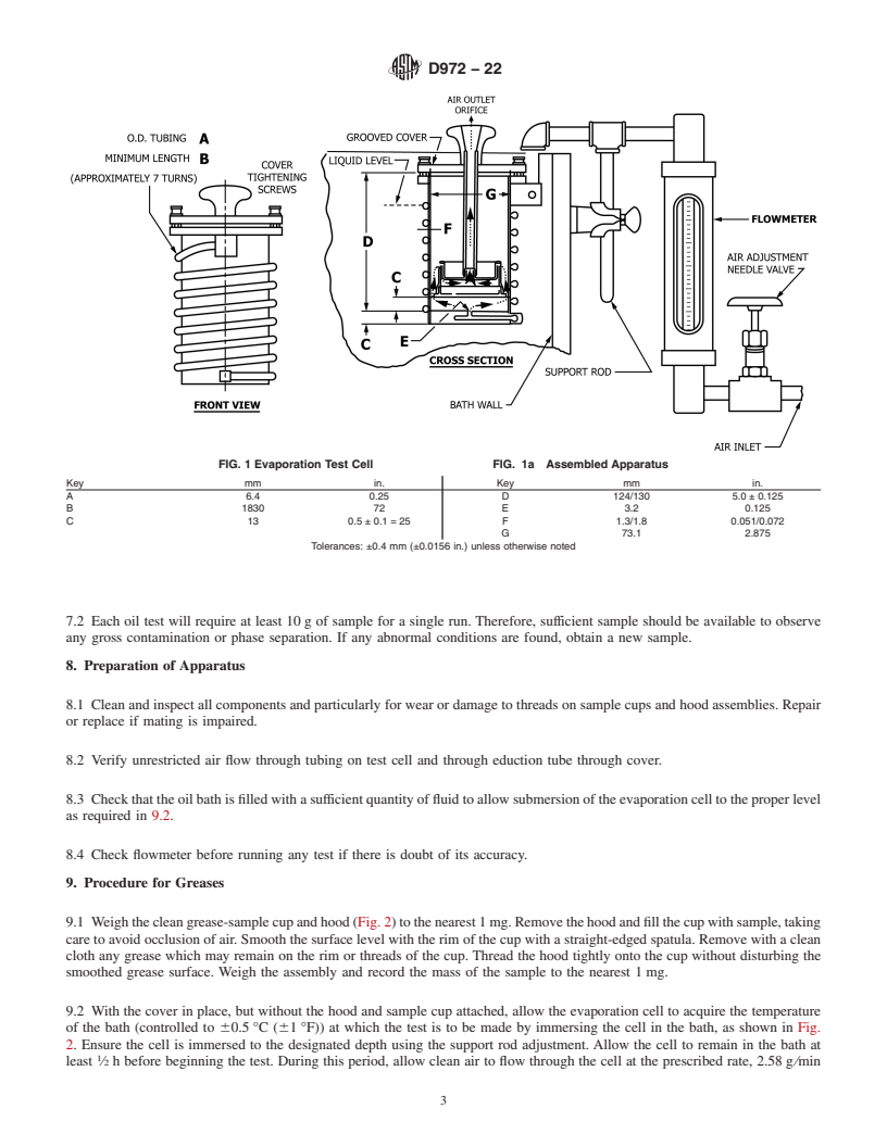 REDLINE ASTM D972-22 - Standard Test Method for  Evaporation Loss of Lubricating Greases and Oils