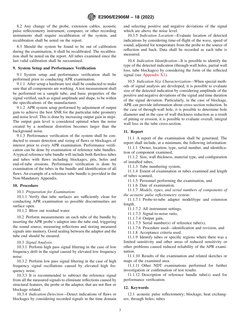 ASTM E2906/E2906M-18(2022) - Standard Practice for Acoustic Pulse Reflectometry Examination of Tube Bundles