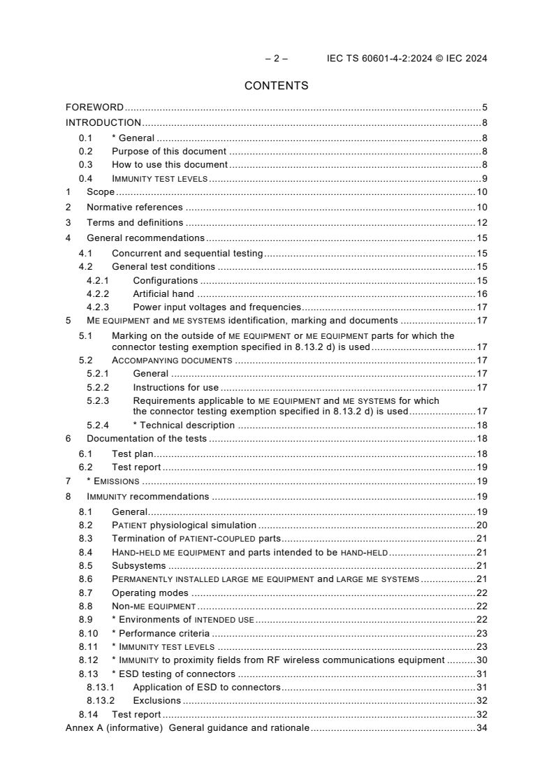 IEC TS 60601-4-2:2024 IEC TS 60601-4-2:2024 - Medical electrical equipment - Part 4-2: Guidance and interpretation - Electromagnetic immunity: performance of medical electrical equipment and medical electrical systems
Released:3/20/2024
Isbn:9782832282892 - Page 4 preview
