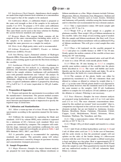 ASTM C1301-22 ASTM C1301-22 - Standard Test Method for Major and Trace Elements in Limestone and Lime by Inductively Coupled Plasma-Atomic Emission Spectroscopy (ICP) and Atomic Absorption (AA) - Page 3 preview