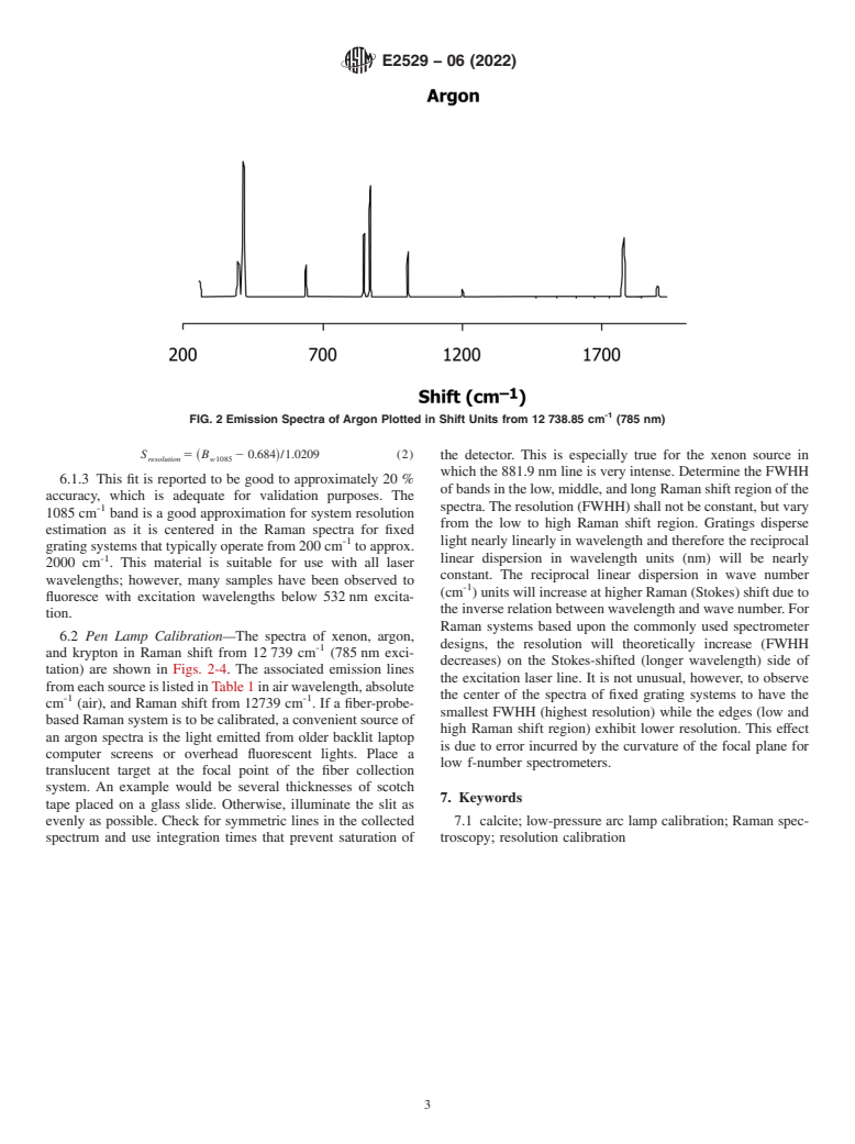 ASTM E2529-06(2022) - Standard Guide for Testing the Resolution of a Raman Spectrometer