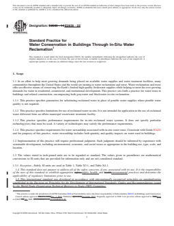 ASTM E2635-22 REDLINE ASTM E2635-22 - Standard Practice for Water Conservation in Buildings Through In-Situ Water Reclamation - Page 1 preview
