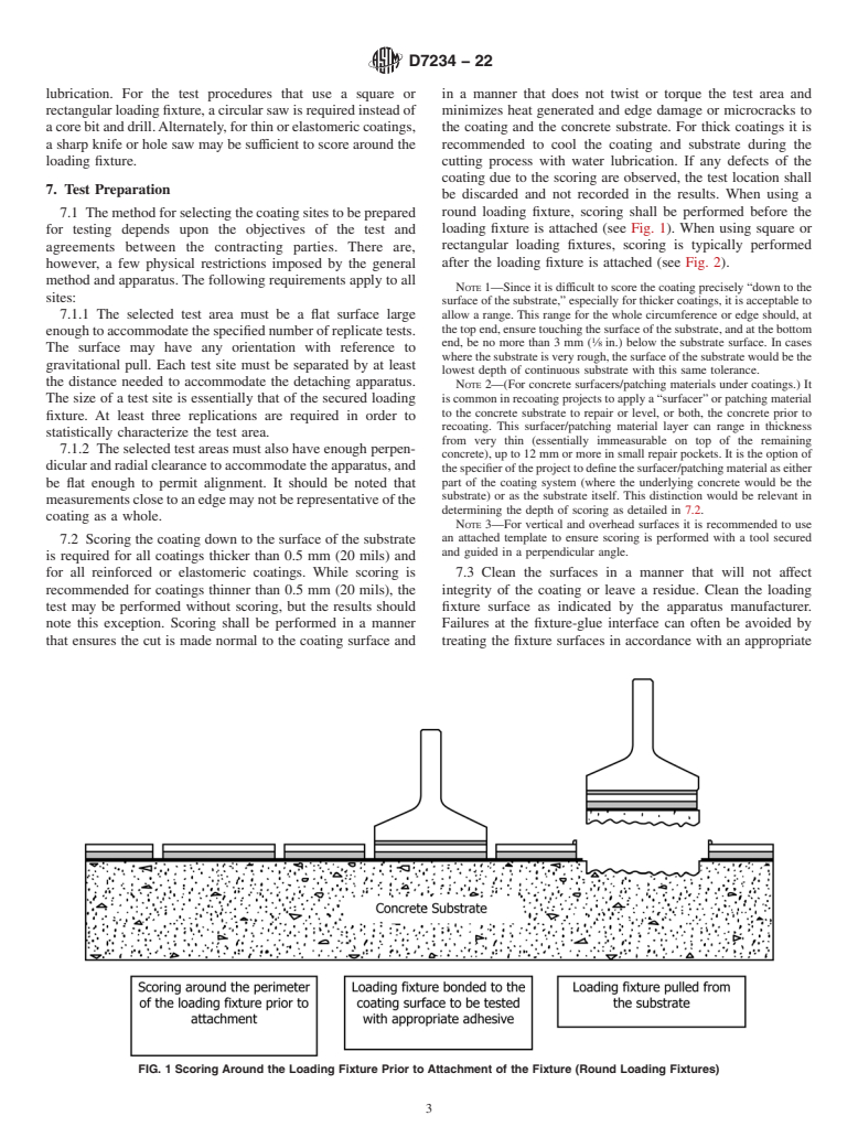 ASTM D7234-22 - Standard Test Method for Pull-Off Strength of Coatings on Concrete Using Portable Pull-Off      Adhesion Testers