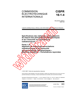 CISPR 16-1-4:2007 - Spécifications des méthodes et des appareils de mesure des perturbations radioélectriques et de l'immunité aux perturbations radioélectriques - Partie 1-4: Appareils de mesure des perturbations radioélectriques et de l'immunité aux perturbations radioélectriques - Matériels auxiliaires - Perturbations rayonnées
Released:2/20/2007 - Page 3 preview