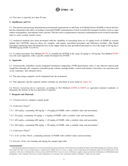 REDLINE ASTM D7963-22 - Standard Test Method for Determination of Contamination Level of Fatty Acid Methyl Esters  in Middle Distillate and Residual Fuels Using Flow Analysis by Fourier  Transform Infrared Spectroscopy—Rapid Screening Method