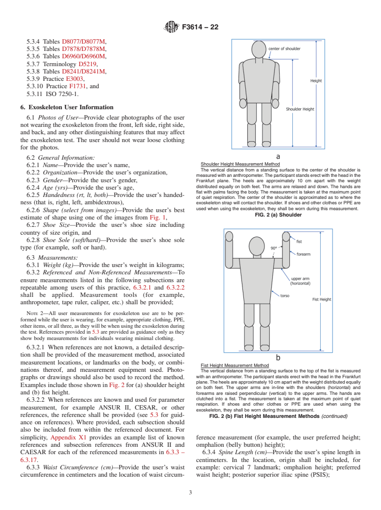 ASTM F3614-22 - Standard Practice for Recording the Exoskeleton User Information