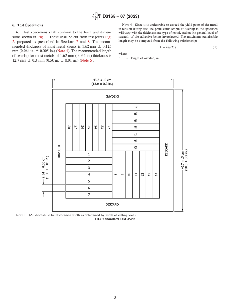 ASTM D3165-07(2023) - Standard Test Method for Strength Properties of Adhesives in Shear by Tension Loading  of Single-Lap-Joint   Laminated Assemblies