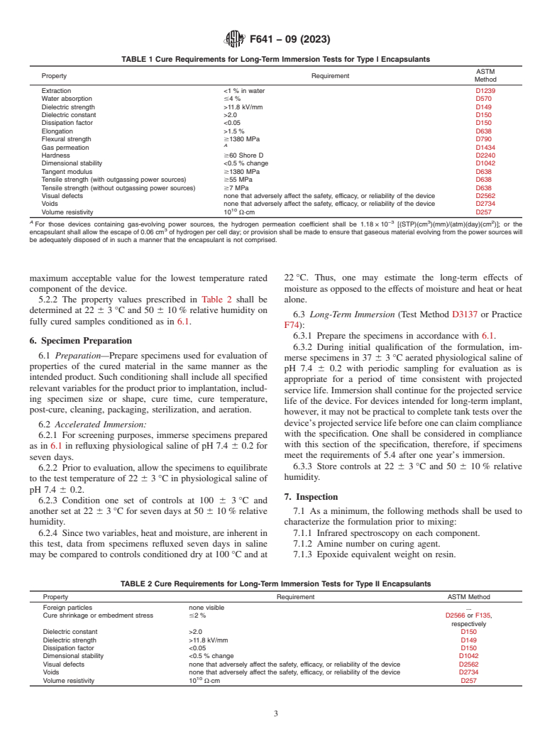 ASTM F641-09(2023) - Standard Specification for  Implantable Epoxy Electronic Encapsulants