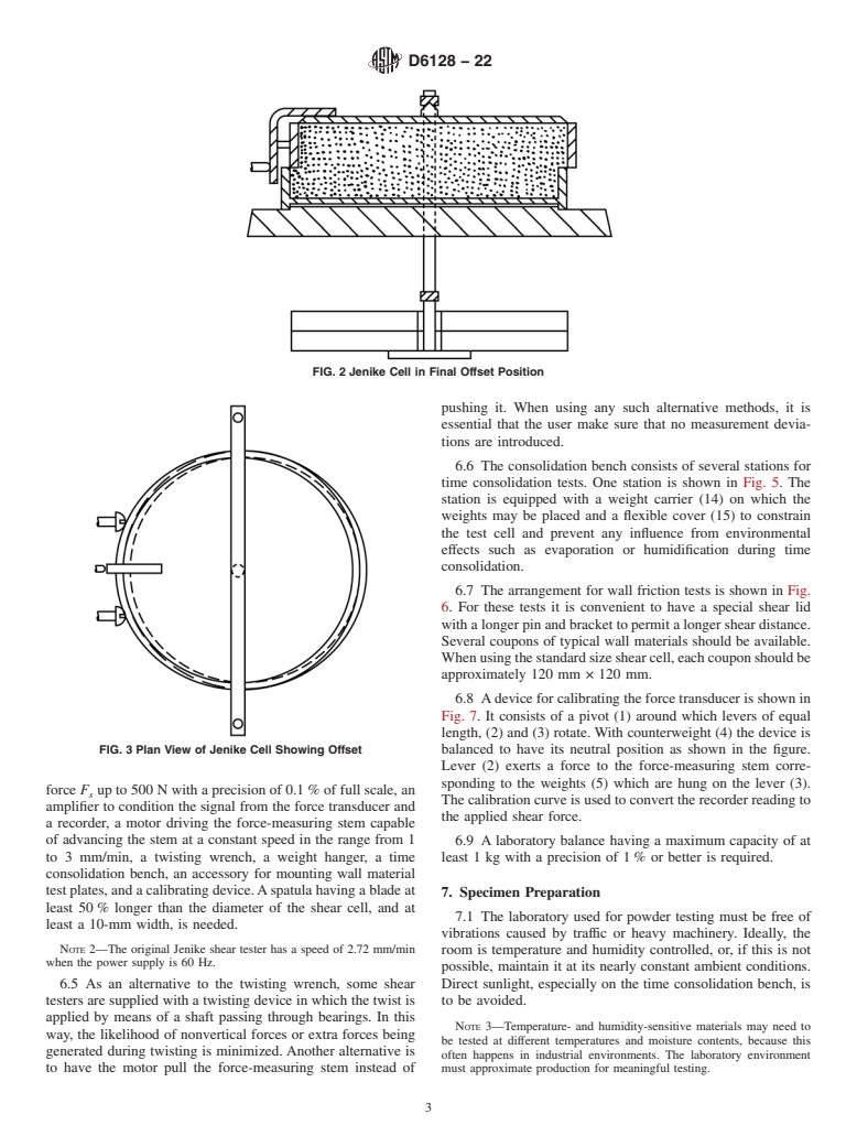 ASTM D6128-22 - Standard Test Method for  Shear Testing of Bulk Solids Using the Jenike Shear Tester