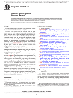 ASTM C91/C91M-23 ASTM C91/C91M-23 - Standard Specification for Masonry Cement - Page 1 preview