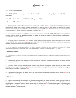 ASTM D7975-22 REDLINE ASTM D7975-22 - Standard Test Method for Determination of Vapor Pressure of Crude Oil: <brk/>VPCR<inf >x</inf>-F(Tm°C) (Manual Expansion Field Method) - Page 3 preview
