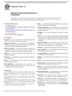 ASTM E609-23 ASTM E609-23 - Standard Terminology Relating to Pesticides - Page 1 preview