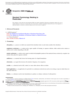 ASTM E609-23 REDLINE ASTM E609-23 - Standard Terminology Relating to Pesticides - Page 1 preview