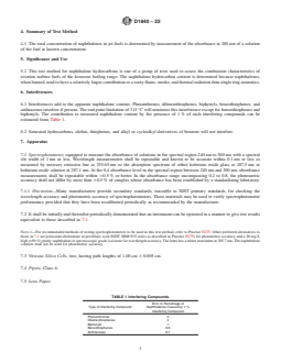 ASTM D1840-22 REDLINE ASTM D1840-22 - Standard Test Method for Naphthalene Hydrocarbons in Aviation Turbine Fuels by Ultraviolet Spectrophotometry - Page 3 preview