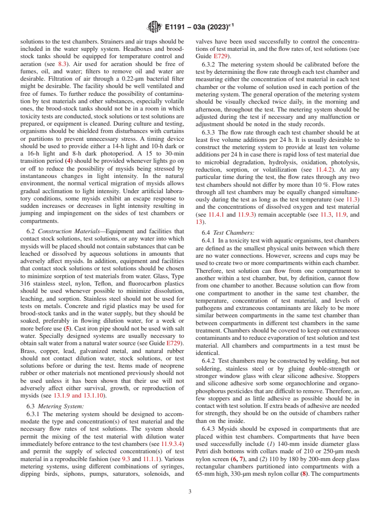 ASTM E1191-03A(2023)e1 - Standard Guide for  Conducting Life-Cycle Toxicity Tests with Saltwater Mysids