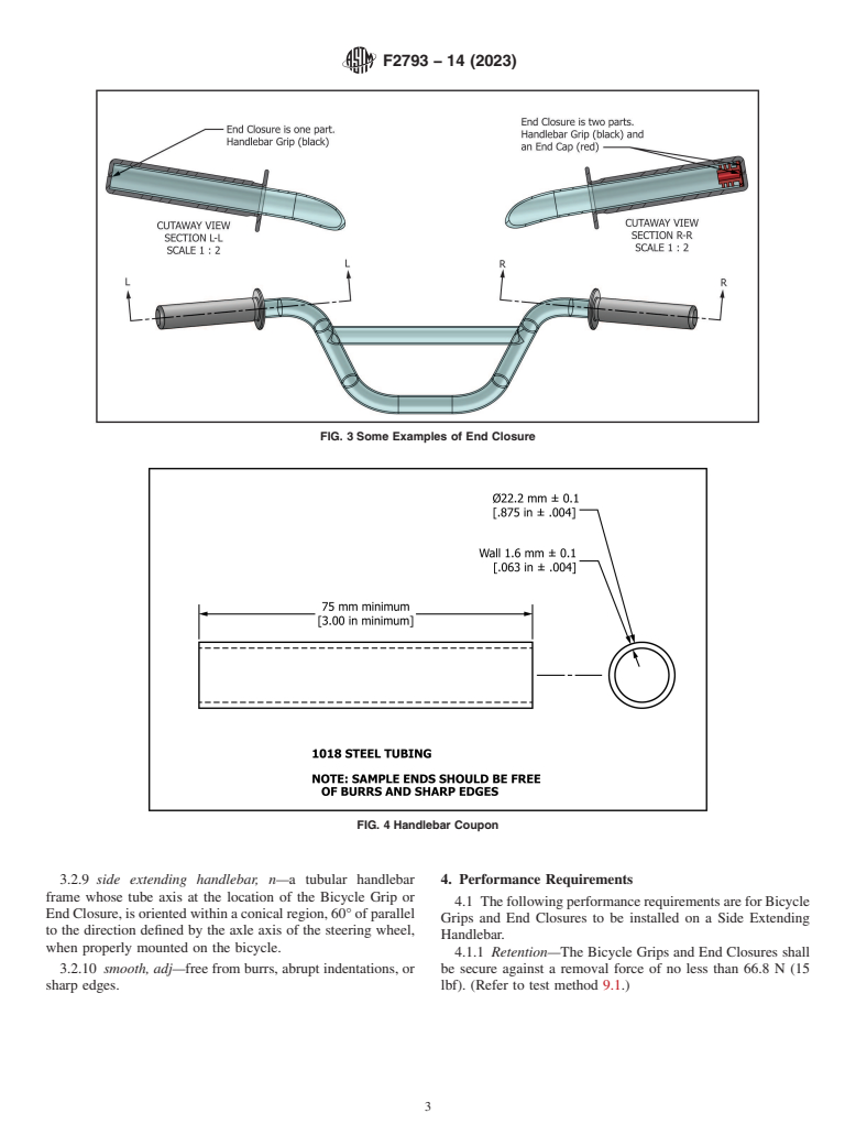 ASTM F2793-14(2023) - Standard Specification for Bicycle Grips