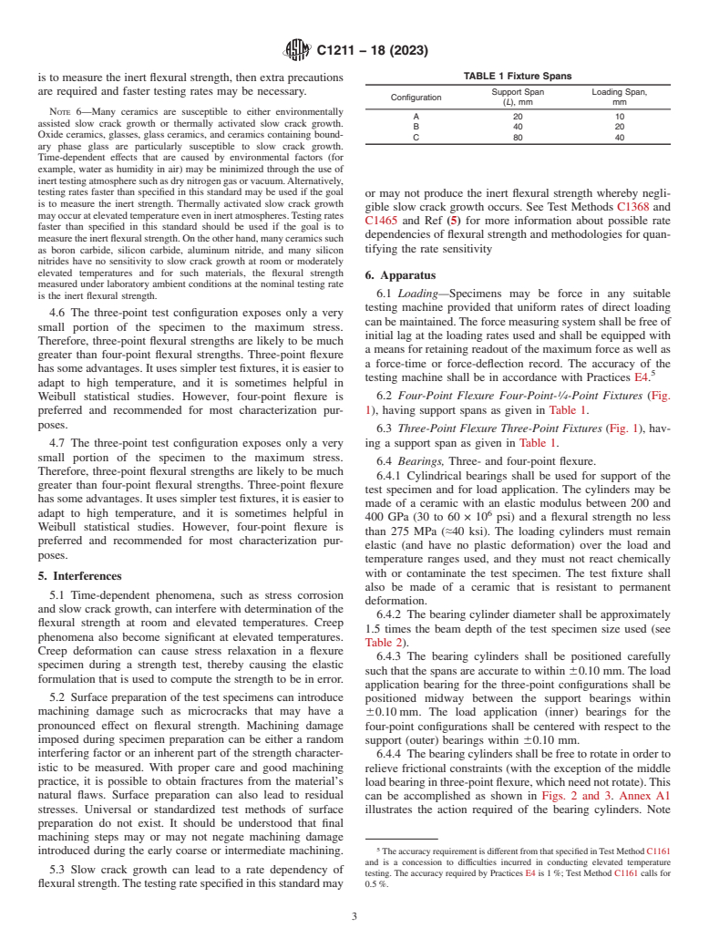 ASTM C1211-18(2023) - Standard Test Method for Flexural Strength of Advanced Ceramics at Elevated Temperatures