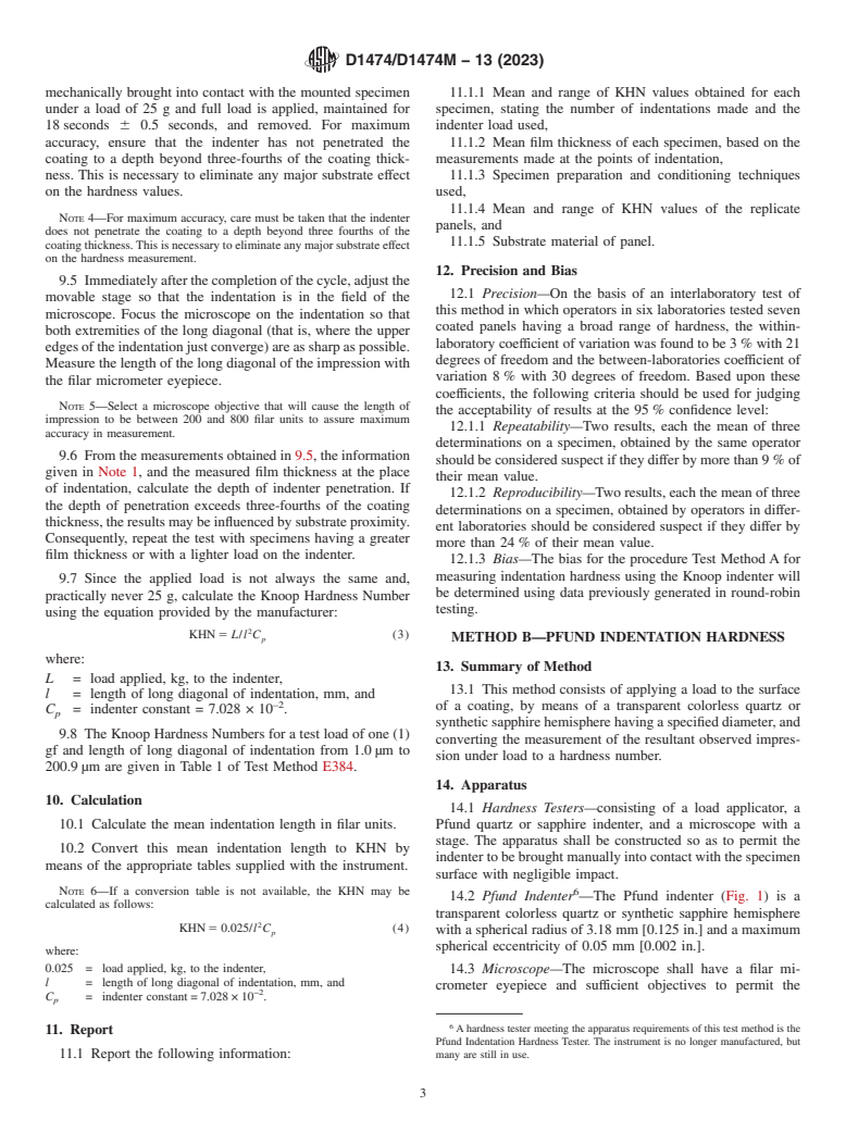 ASTM D1474/D1474M-13(2023) - Standard Test Methods for Indentation Hardness of Organic Coatings