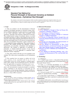 ASTM C1684-18(2023) ASTM C1684-18(2023) - Standard Test Method for Flexural Strength of Advanced Ceramics at Ambient Temperature—Cylindrical Rod Strength