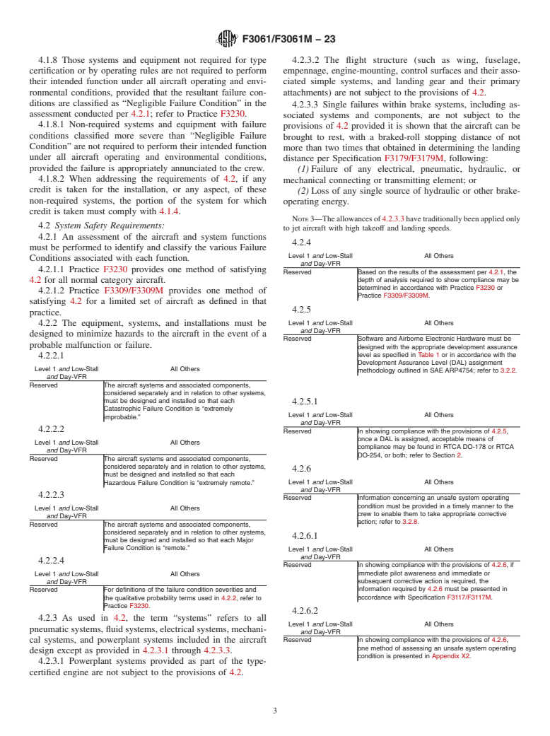 ASTM F3061/F3061M-23 - Standard Specification for Systems and Equipment in Aircraft