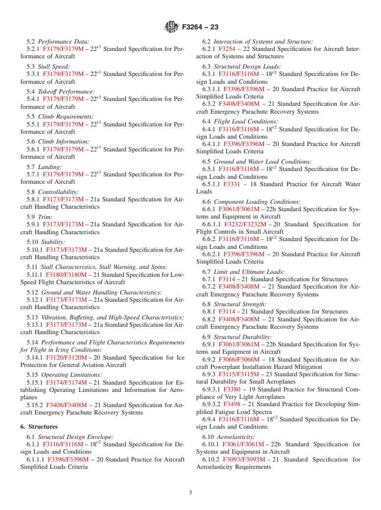 ASTM F3264-23 - Standard Specification for Normal Category Aeroplanes Certification