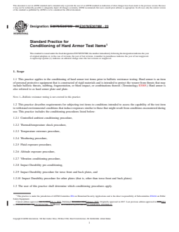 REDLINE ASTM E3078/E3078M-23 - Standard Practice for Conditioning of Hard Armor Test Items