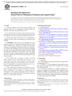 ASTM D2500-23 ASTM D2500-23 - Standard Test Method for Cloud Point of Petroleum Products and Liquid Fuels - Page 1 preview