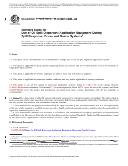 REDLINE ASTM F1737/F1737M-23 - Standard Guide for  Use of Oil Spill Dispersant Application Equipment During Spill  Response: Boom and Nozzle Systems