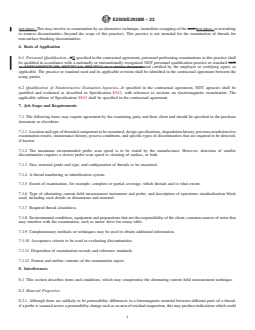 ASTM E2928/E2928M-23 REDLINE ASTM E2928/E2928M-23 - Standard Practice for Examination of Drillstring Threads Using the Alternating Current Field Measurement Technique - Page 4 preview