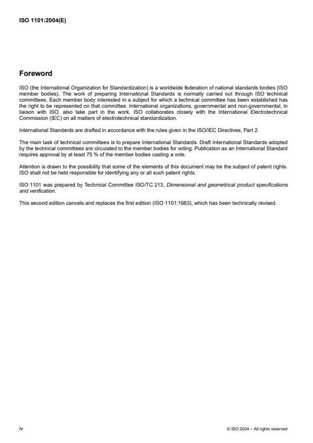 ISO 1101:2004 ISO 1101:2004 - Geometrical Product Specifications (GPS) -- Geometrical tolerancing -- Tolerances of form, orientation, location and run-out - Page 4 preview